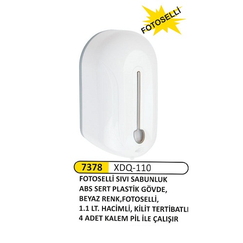 XinDa Fotoselli Plastik Sıvı Sabun ve Dezenfektan Dispenseri 1100 Ml Beyaz