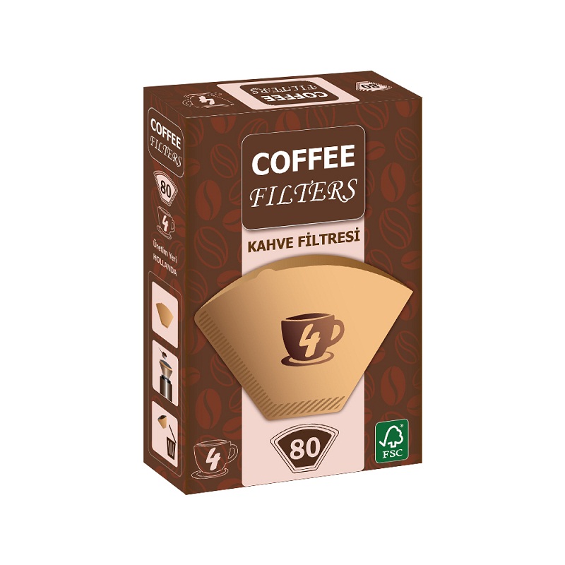 Coffee Filters Filtre Kahve Kağıdı 4 Numara 80 li Paket