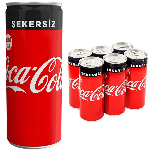 Coca Cola Zero 330 Ml Kutu 6 lı Paket