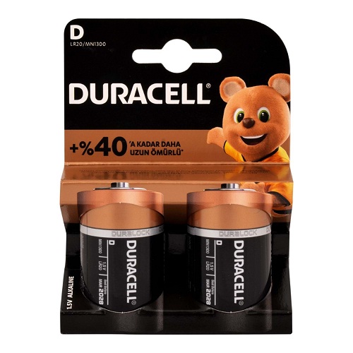 Duracell Alkalin D Byk Boy Pil (Adet)