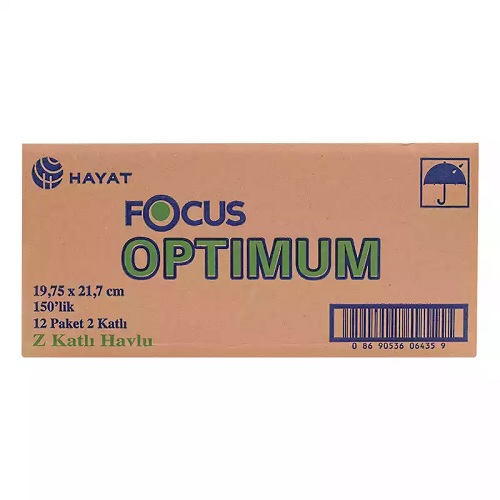 Focus Optimum Z Katl Havlu 20x22 Cm 150 Yaprak (12 li Paket)