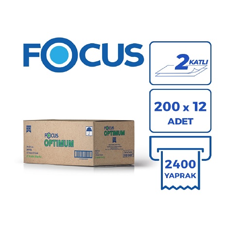 Focus Optimum Z Katl Havlu 20x24 Cm 200 Yaprak (12 li Paket)