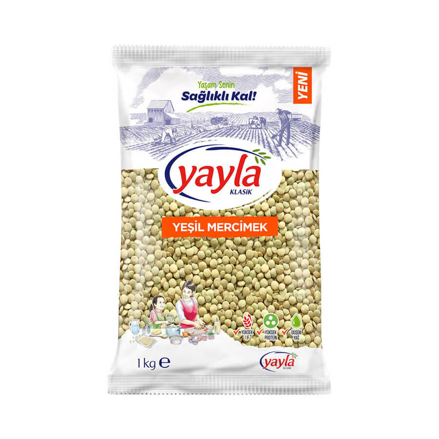 Yayla Yeil Mercimek 1 Kg