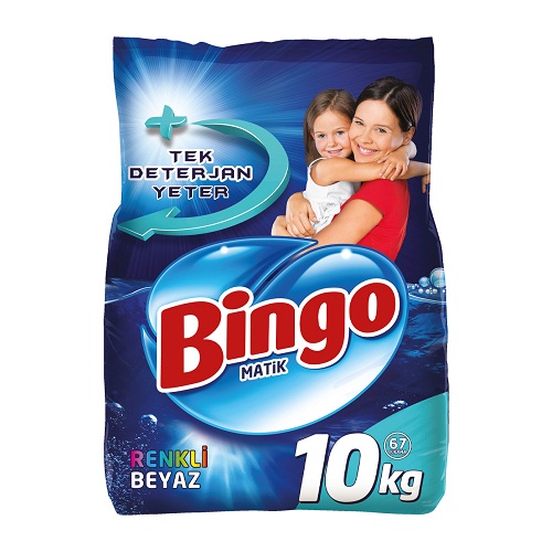 Bingo Toz Çamaşır Deterjanı 10 Kg Renkliler İçin