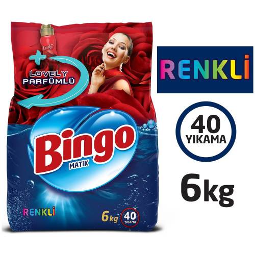 Bingo Toz Çamaşır Deterjanı 6 Kg Renkliler İçin
